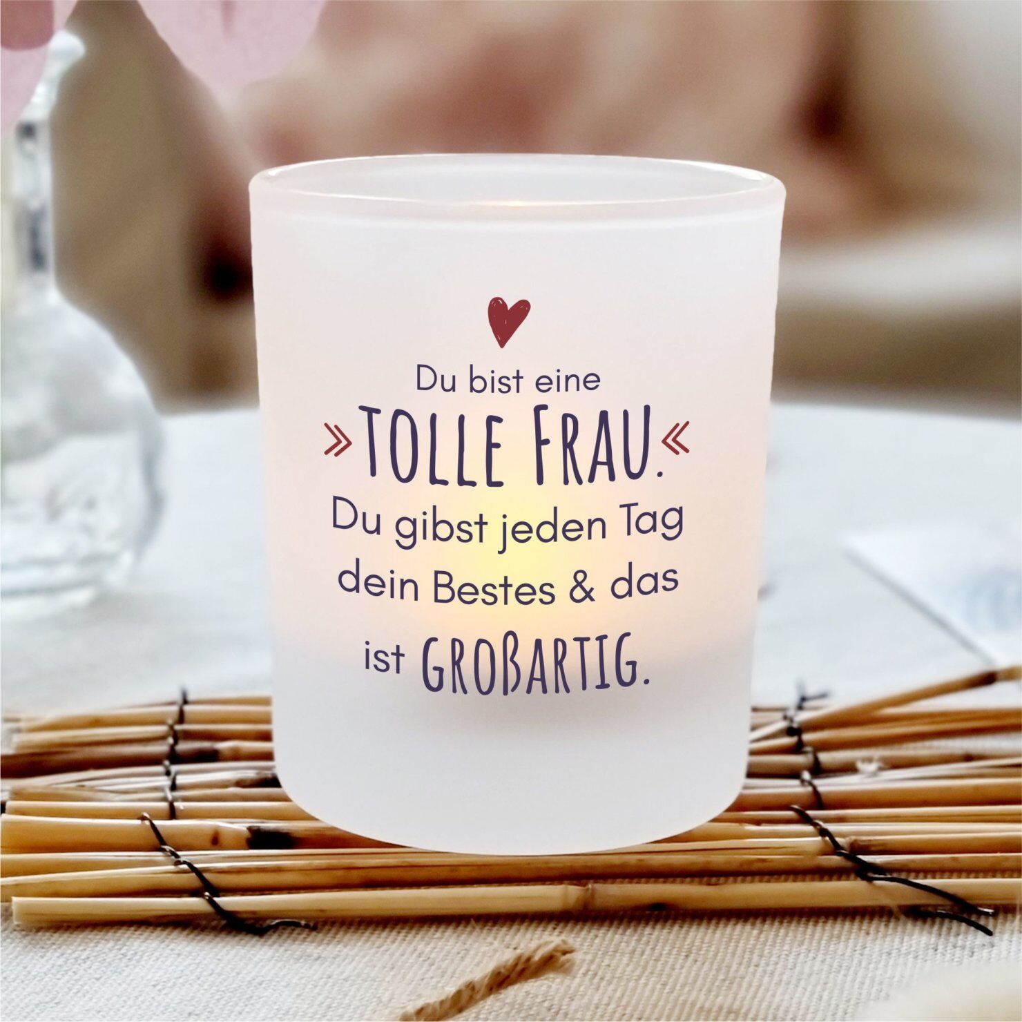 Kerzenglas Freundin Tolle Frau Geschenk Geburtstag Kuestenglueck