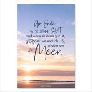 XL-Postkarte Alles wird gut Küstenglück