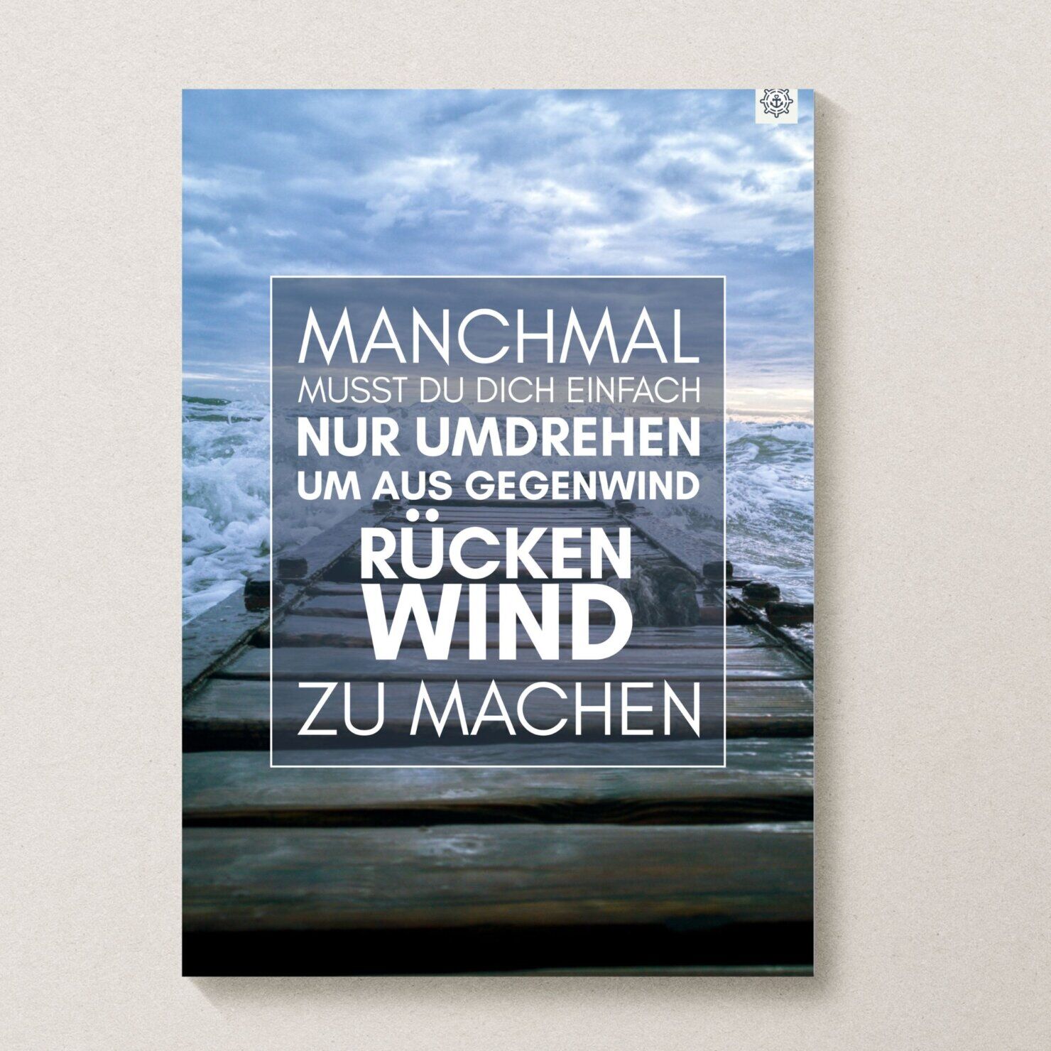 Meer Sprüche Poster Strand Rückenwind Küstenglück Wand