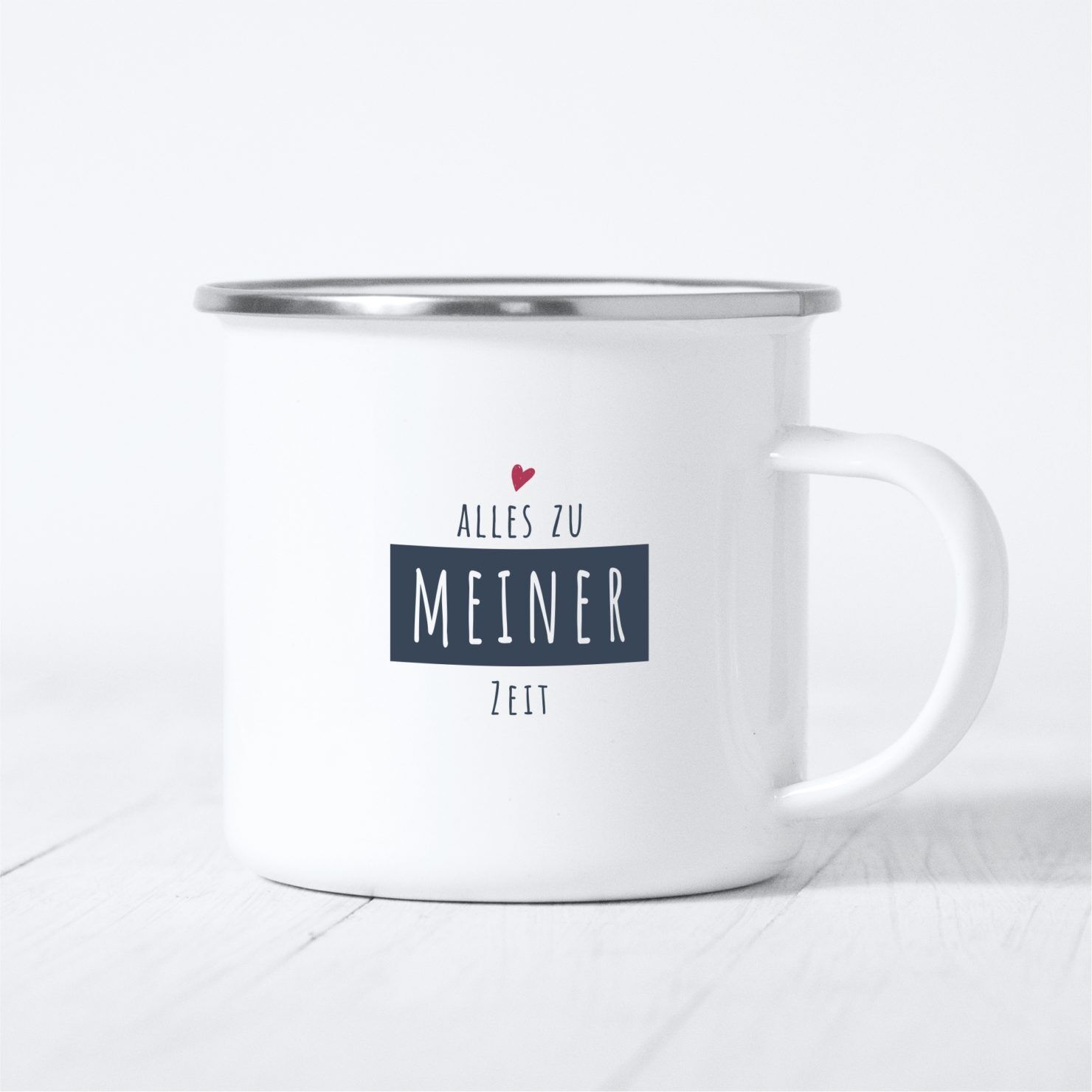 Emaille Tasse Freude Zu Meiner Zeit Kuestenglueck