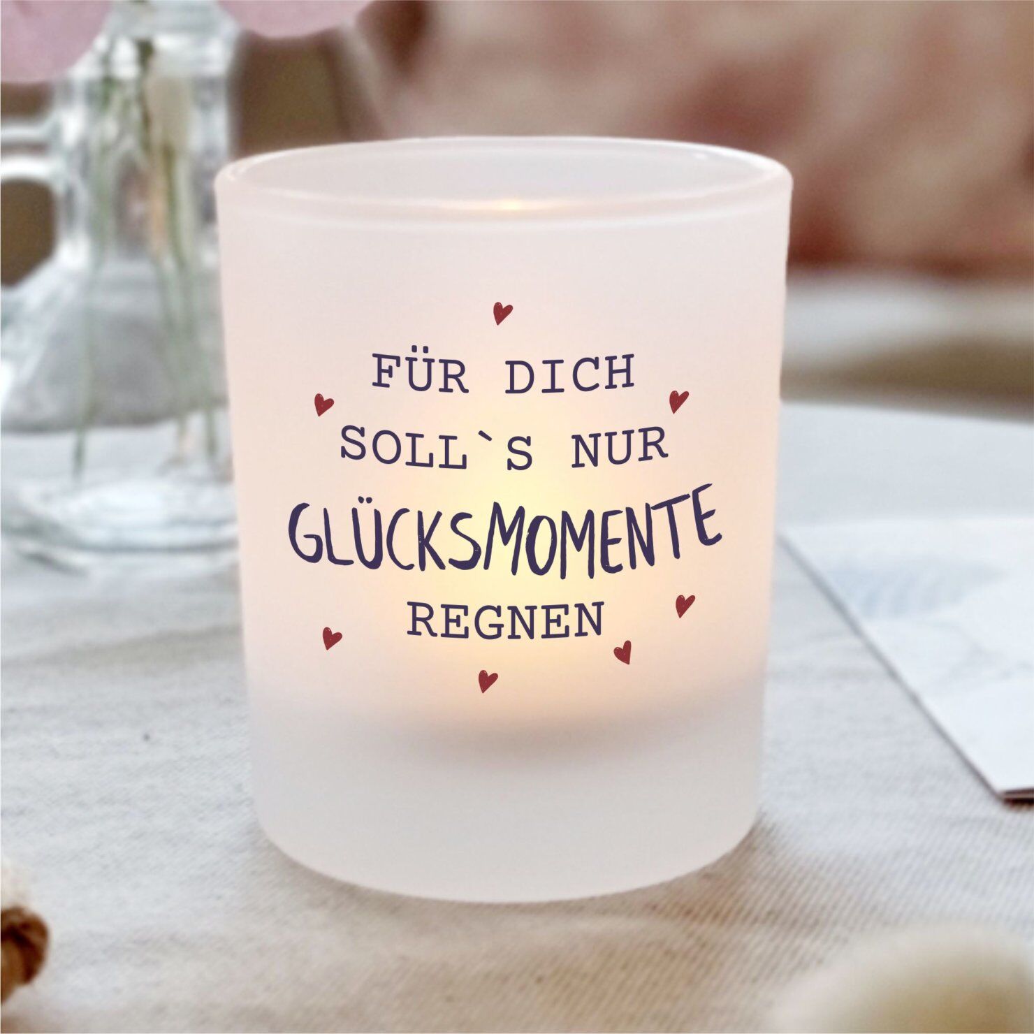 Windlicht Freude Glücksmomente Kuestenglueck