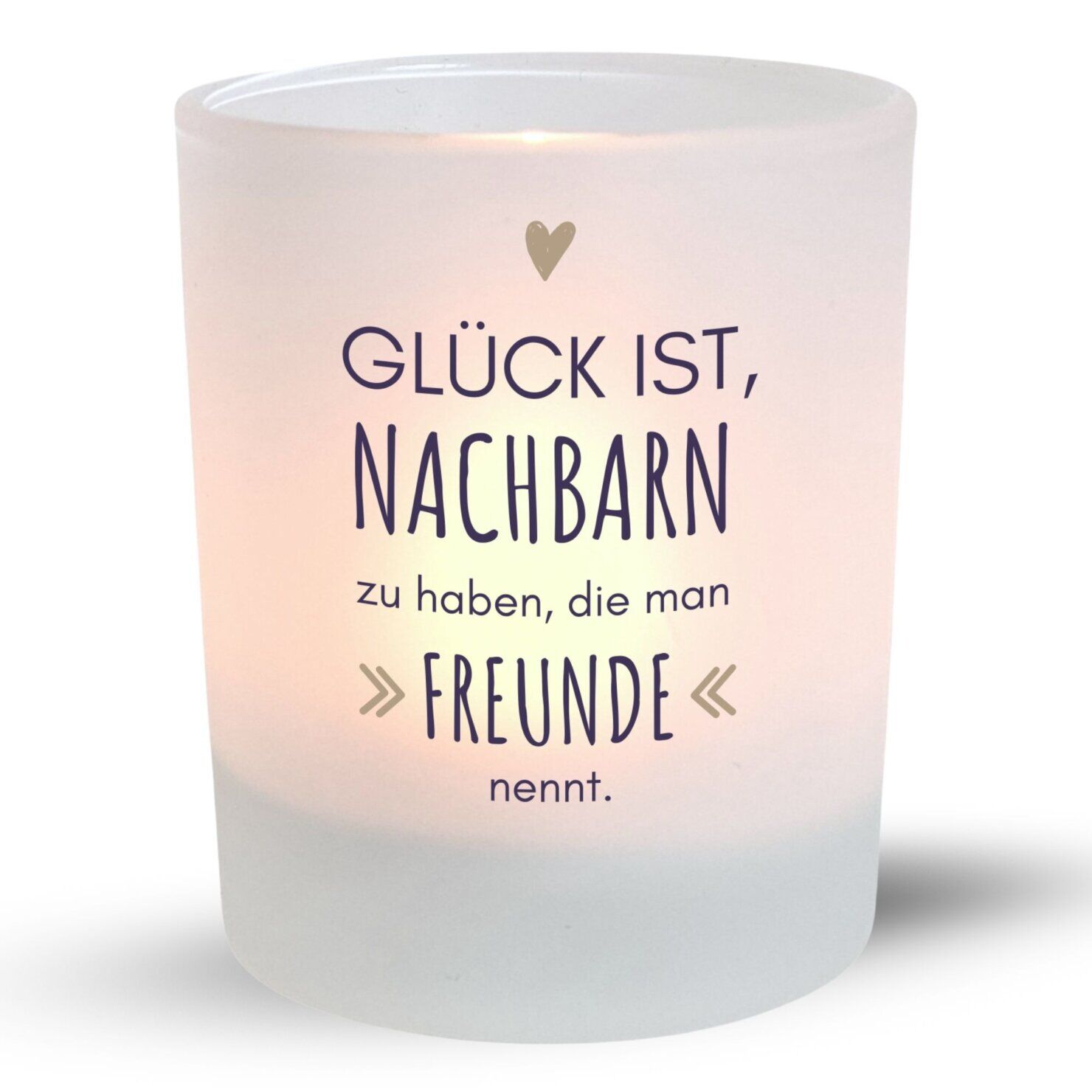 Windlicht Nachbarglück Geschenk Nachbarn Kuestenglueck Kerze Frei