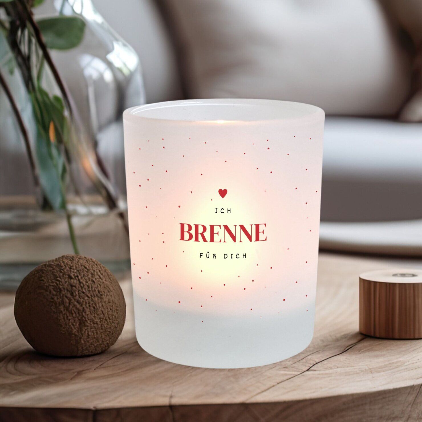Windlicht Ich Brenne Fuer Dich Geschenk Freundin Geburtstag Spruch Witziges Geschenk Kuestenglueck3