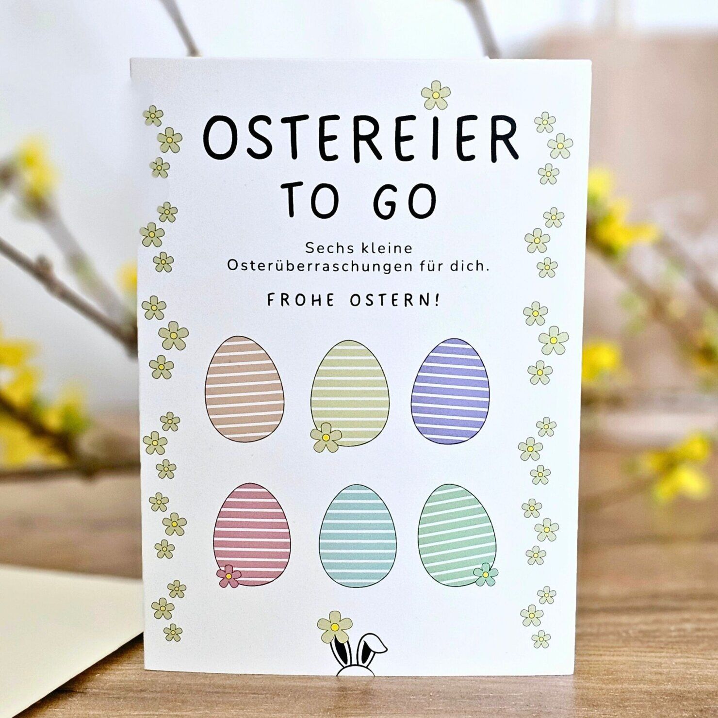 Ostereier To Go Grußkarte Ostergeschenk Frauen Mitarbeiter Erwachsene Kuestenglueck