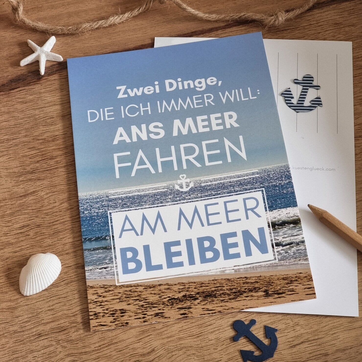 Postkarte Xl Spruch Ans Meer Neu Küstenglück