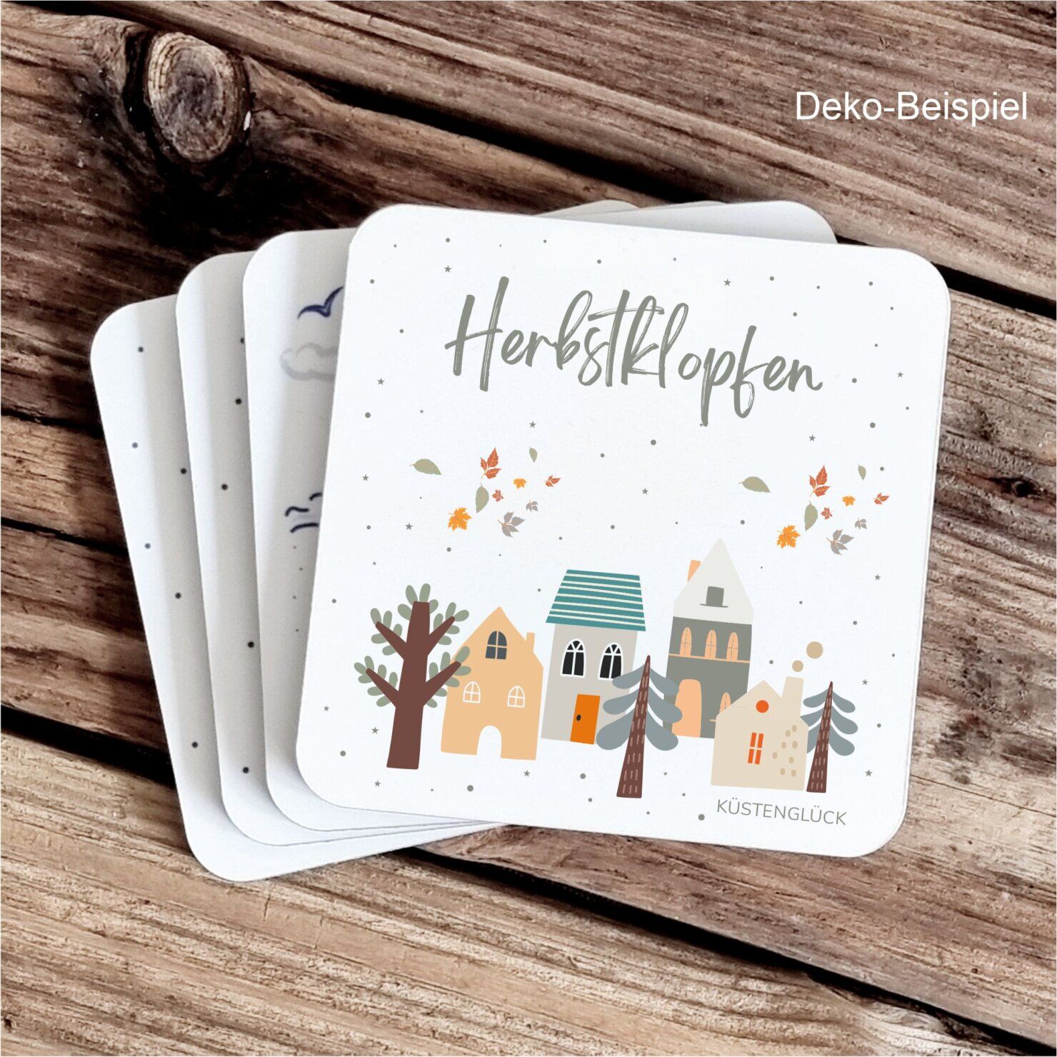 Untersetzer Gute Laune Herbstklopfen Geschenk Tischdeko Kuestenglueck